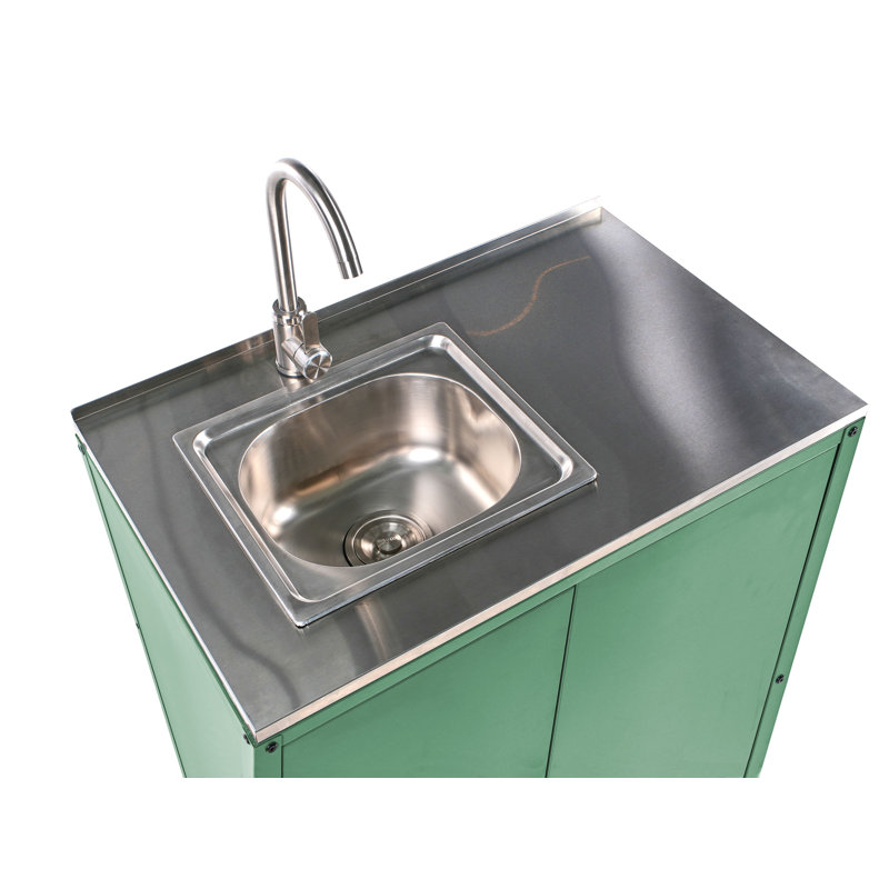 Outdoor Kitchen Cabinet with Sink VILAMA Green