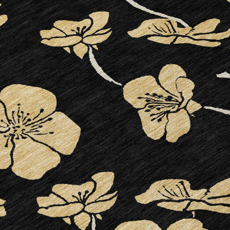Tapis noir intérieur / extérieur Inoa , 9 pi x 12 pi
