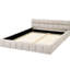 Structure de lit en chenille beige avec base stable et tête de lit, sans sommier tapissier, structure stable pour chambre à coucher-677522954