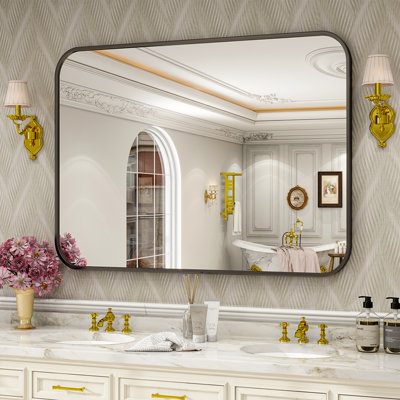 Odean Rectangle Metal Large Wall Mirror