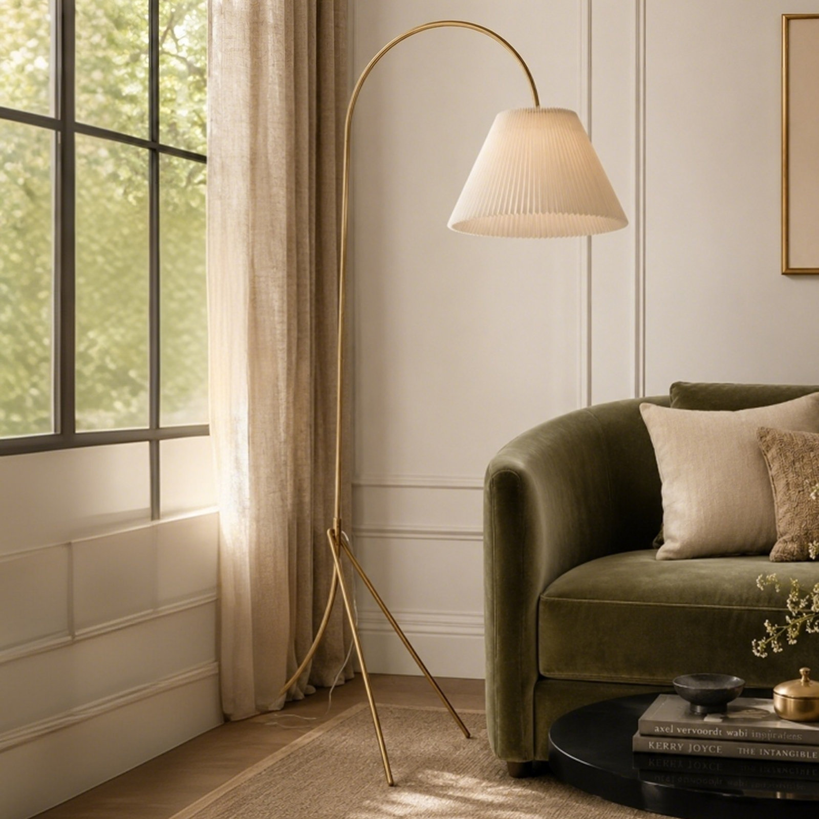 72.5'' Arched/Arc Floor Lamp, Gold