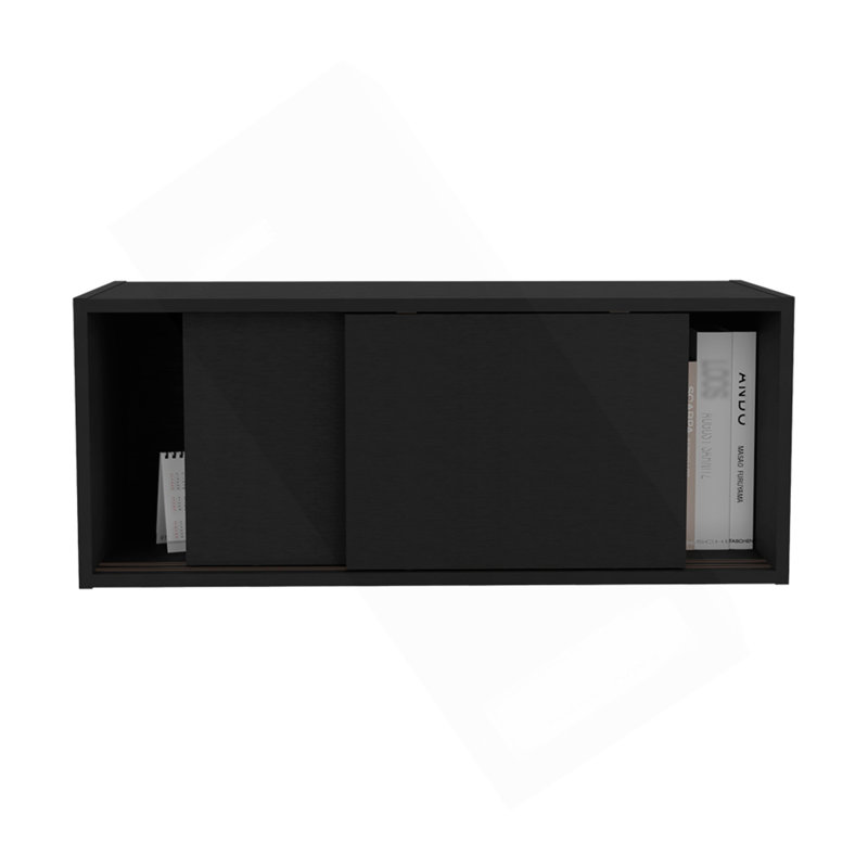 Wall Cabinet Bliss, Office, Black, Black