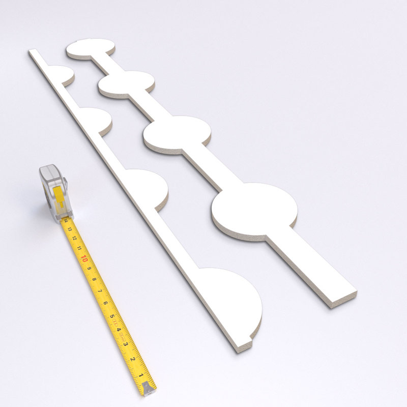 Ensemble de panneau mural décoratif à lattes réglables en PVC Bridgeport, H 47 po x l 5,62 po x P 0,5 po