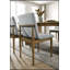 Ensemble de 2 chaises d'appoint rembourrées en tissu gris clair Natural Tone