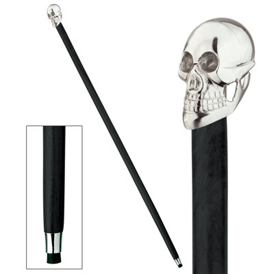 Shakespearian Skull Solid Hardwood Walking Stick