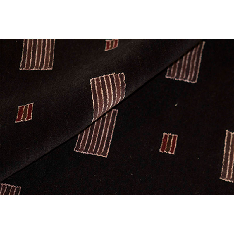 Hand-Knotted High-Quality Black Area Rug