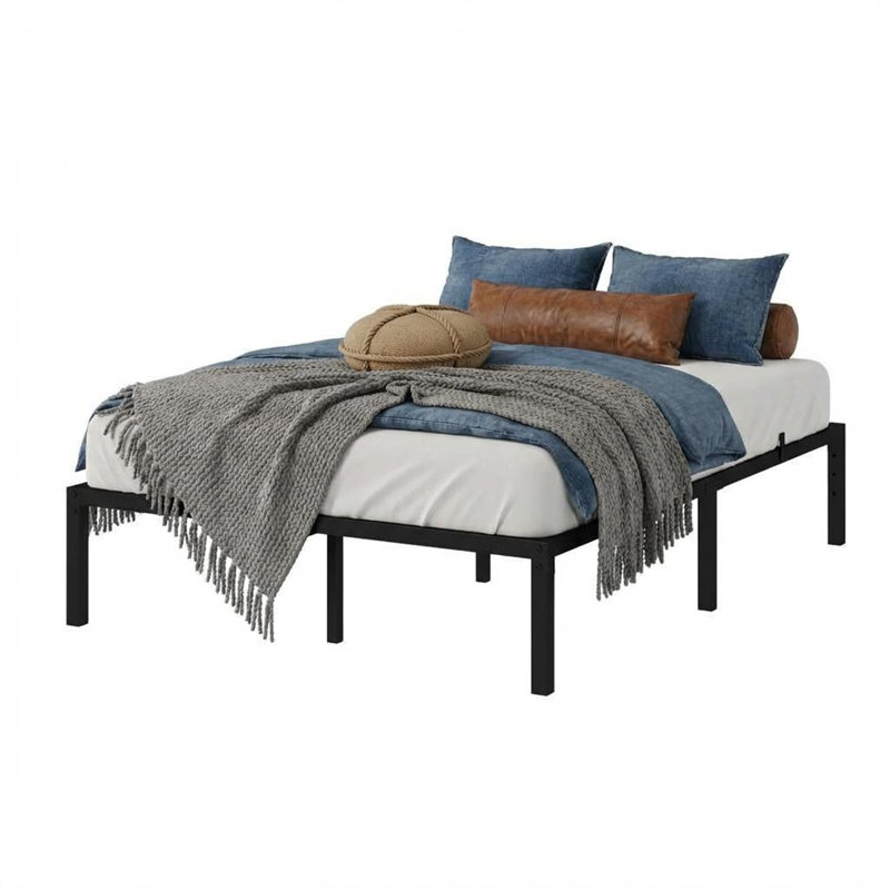 Metal Bed Frame Twin Platform Bed Frame No Box Spring Needed, Sturdy Heavy Duty Bed Frame, Easy Assembly, 14inch Full