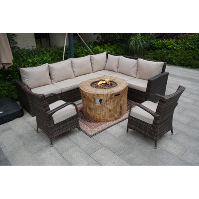8 - Person Patio Conversation Set with Cushions