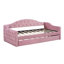 Lit de jour simple rembourré capitonné avec couchette, canapé-lit en velours avec ports USB et ports de charge de type C, aucun sommier nécessaire-1817235035