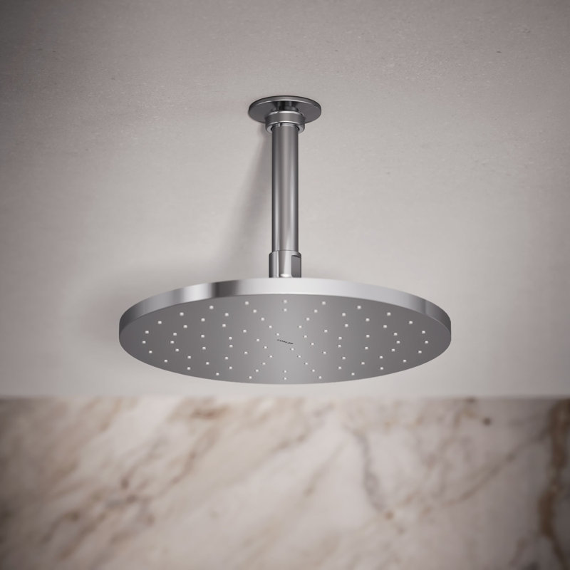 Contemporary Multi Function Rain Shower Head, Polished Chrome, Square, 1.75 GPM