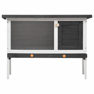 Ennis Rabbit Hutch Bunny Cage with Pull Out Tray Enclosure Solid Pine Wood