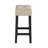 Black/grey/beige Transitional 3-pc Dining Set - 47"w Travertine Table Top W/ Usb Charging, Biscuit-tufted Stools & Storage Shelve Premium Travertine Tabletop?