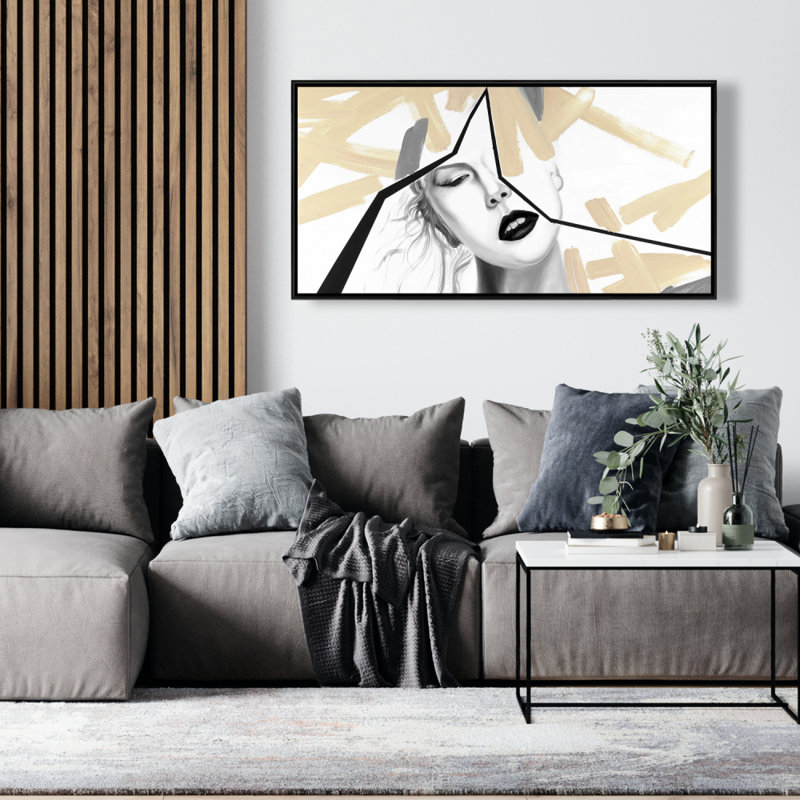 Divided Woman Print On Canvas, H 24 po x l 48 po