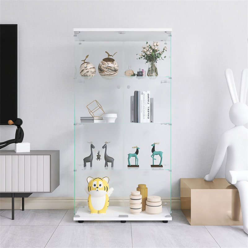 Dining Cabinet, White/Clear