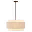 20" 6-Light Layered Handwoven Rope Drum Chandelier-236464852
