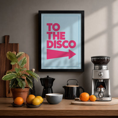 To the Disco Retro - Framed Print
