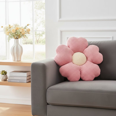 Cute Daisy Flower Throw Pillow, 14.9-Inch , Soft Decorative Cushion, Suitable For Bed Sofa Floor Use