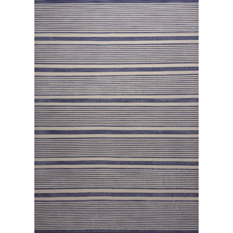 Striped Area Rug in Blue/Gray