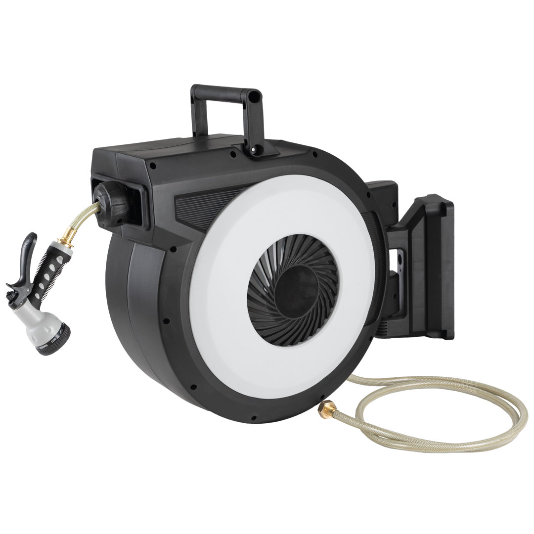 Retractable Hose - Hose Reel Wall Mount with 180-Degree Swivel Bracket + Auto-Rewind Pure Garden