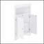 Armoire de coin de salle de bain avec portes et tablettes, rangement imperméable et multifonctionnel pour articles de toilette et plus