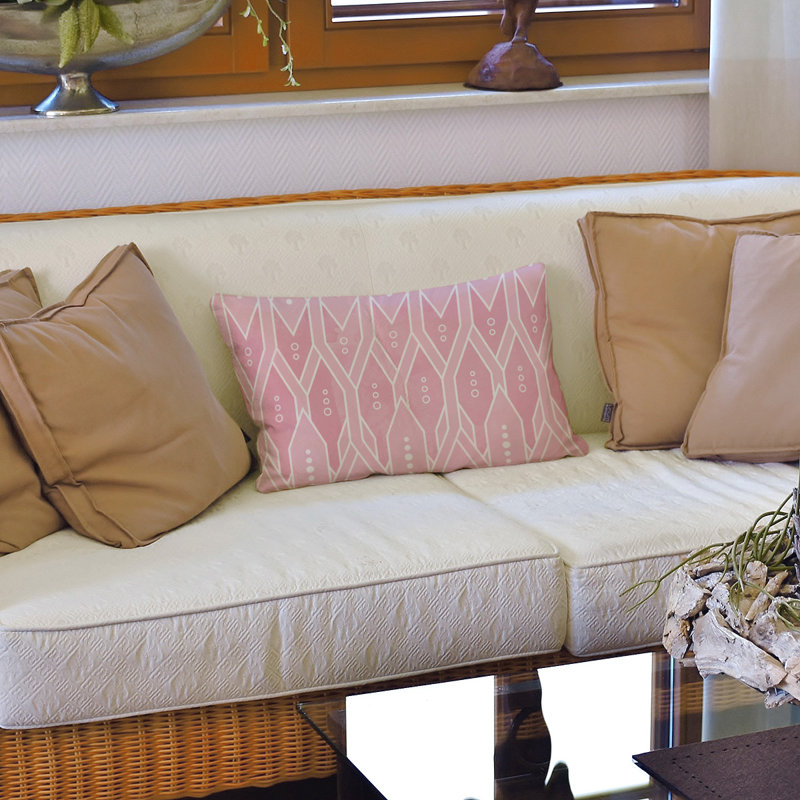 Coussin lombaire, Bourre en polyester, Rose