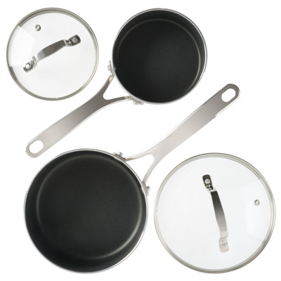 Martha Stewart 10 Piece Aluminum Non Stick Cookware Set In Linen