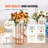 4PCS Gold Metal Column Wedding Flower Stand, 31.5inch High With Metal Laminate, Vase Geometric Centerpiece Stands, Cylindrical Floral Display Rack for Events Reception, Party Road Leads-94834161