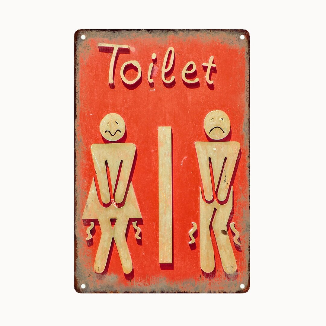 Blechschild Toilet