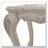 Bone White End Table with Claw Leg