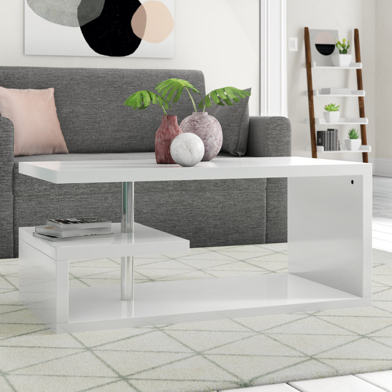 Algrange Coffee Table with Storage, White
