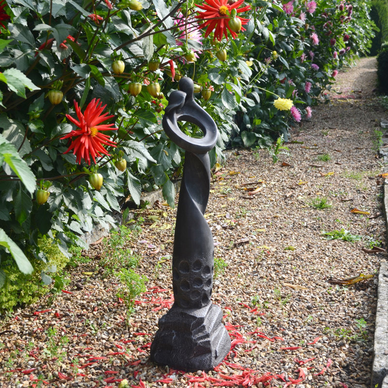 Sonnenberg Weather Resistant Plastic Garden Statue, Ebony