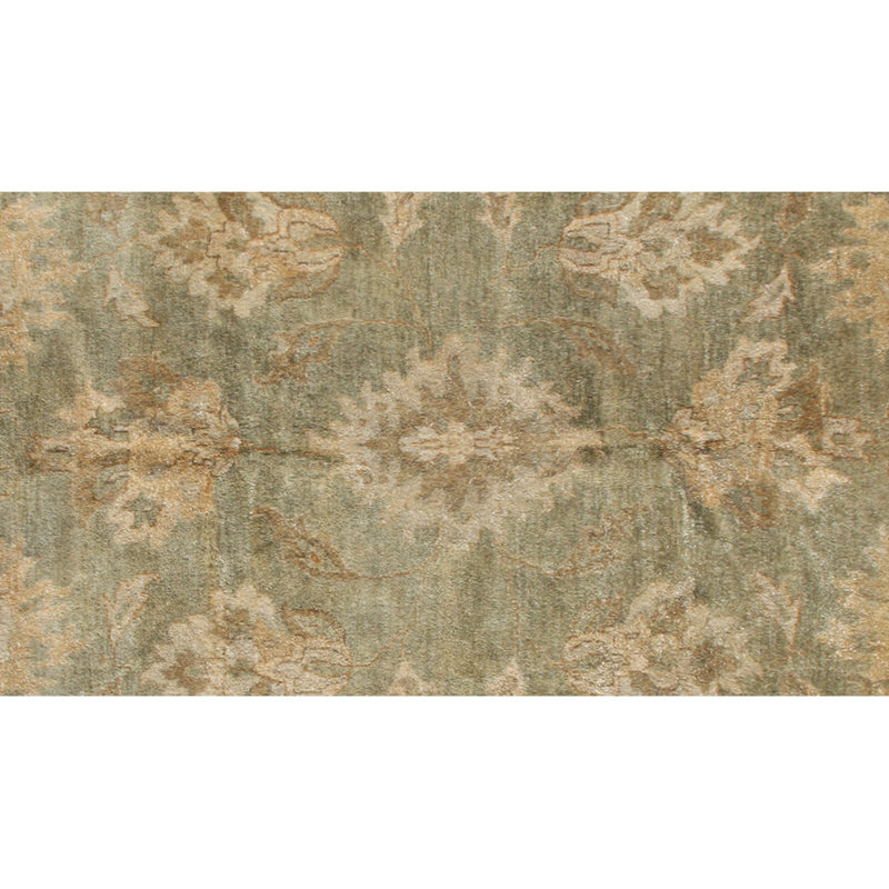 Hand Woven Wool Floral Area Rug, Rectangle 6' x 9'