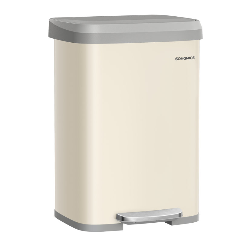 Brunhild Step On Kitchen Rubbish Bin, Ivory