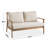 Ornella Solid Wood Patio Loveseat With Cushions