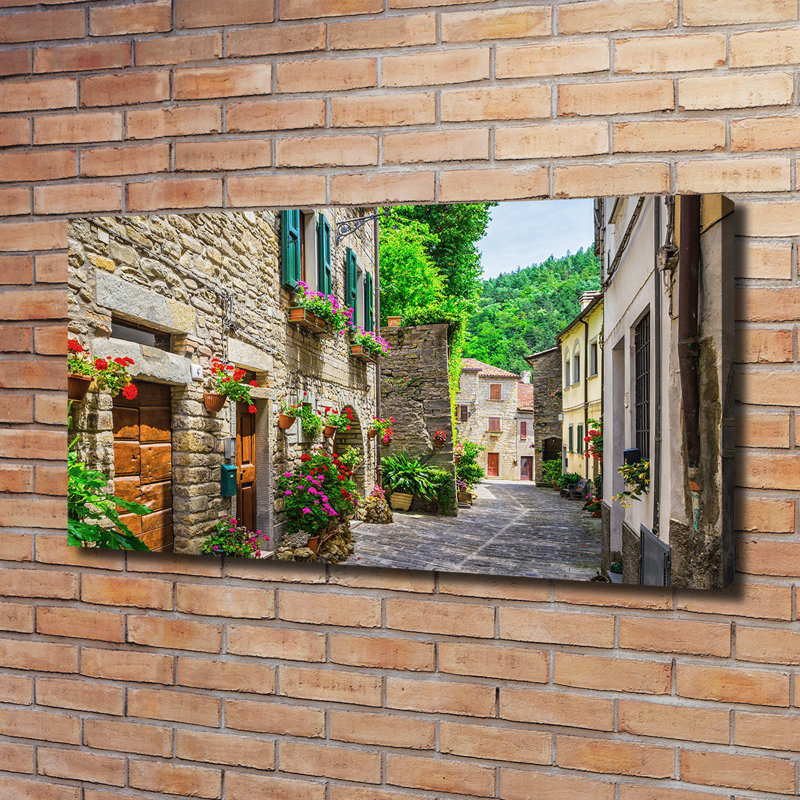 A Charming Street - Wrapped Canvas Print