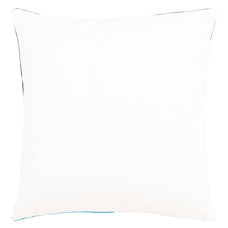 Ellania Blue and Gray Abstract Cotton Blend Throw Pillow