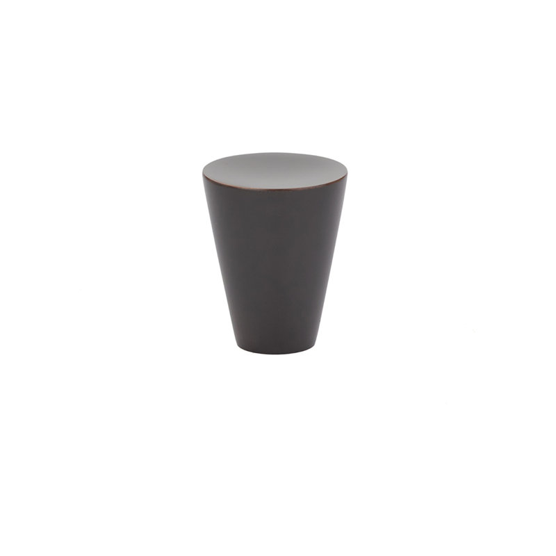 Bouton conique, Bronze huilé, H 0,62 po x l 0,62 po x P 1,12 po