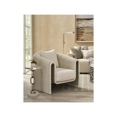 Fauteuil demi-tonneau rembourré