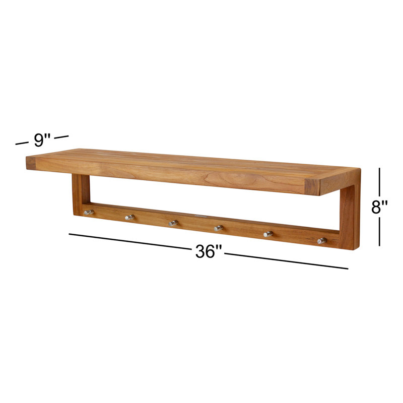 Moa™ Teak Floating Shelf