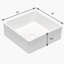 Lavabo de salle de bain vasque carrée 15X15 pouces en céramique blanche