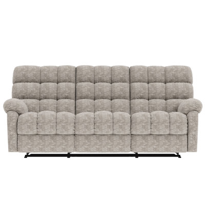 Double Reclining Sofa, Beige Chenille