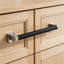 Paquet de 10 poignées d'armoire de 6,3 pouces (160 mm), poignées de tiroir moletées au fini noir mat et chrome poli, quincaillerie d'armoire de cuisine durable avec vis universelles-125002877-125002876