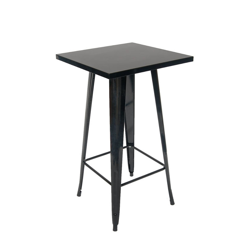 ERF, Inc. Square 24" L x 24" W Table, Black