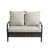 Charron Metal Outdoor Loveseat with Cushions and Wicker Decor-1178673492
