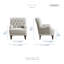 Fauteuil d'appoint moderne texturé 31,5 po Garrix
