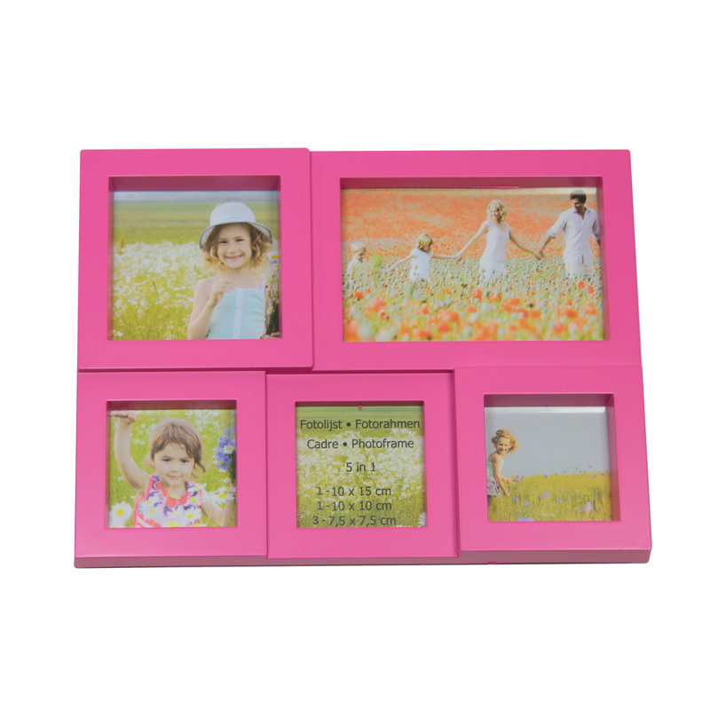 Décoration murale cadre photo 11,5 ", Rose