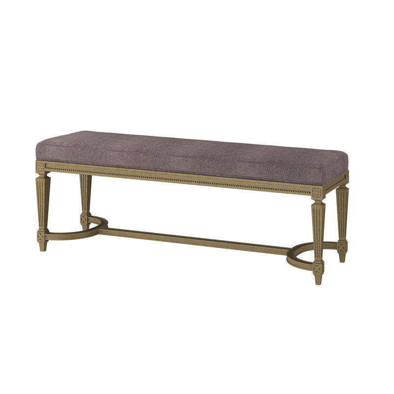 Grant II Performance Fabric Upholstered Bench, Dune, Storm Cloud (Performance fabric) 1359-95