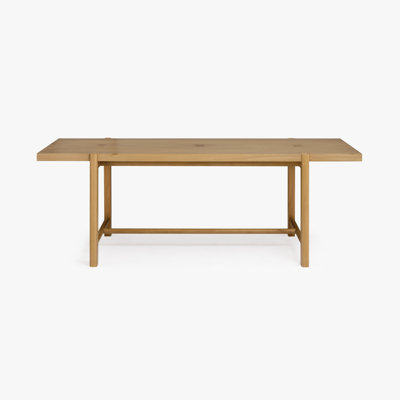 Brennan 6-Seater Natural Solid Oak Wood Rectangle Dining Table