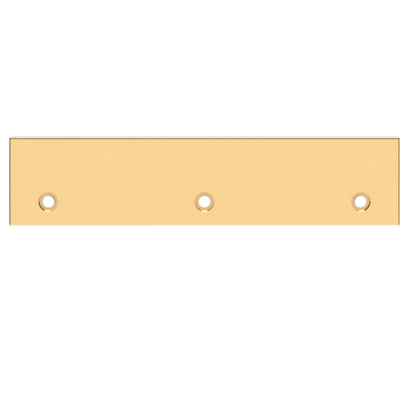 Unlacquered Brass 4" Finger Edge Pull with Mounting Hardware