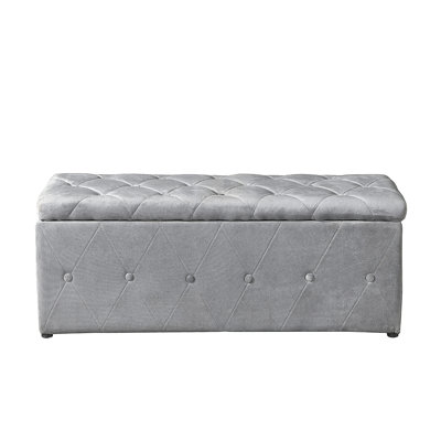 Ensemble de repose-pieds rectangulaire 1 pièce en velours avec 2 repose-pieds